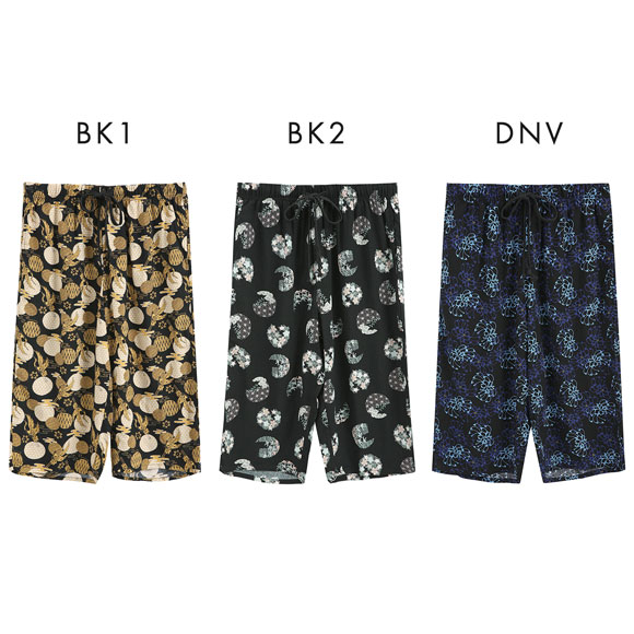 和を纏う 和柄 ひんやり冷感 7分丈 ボトムス ステテコ メンズ ルームウェア 大きいサイズ