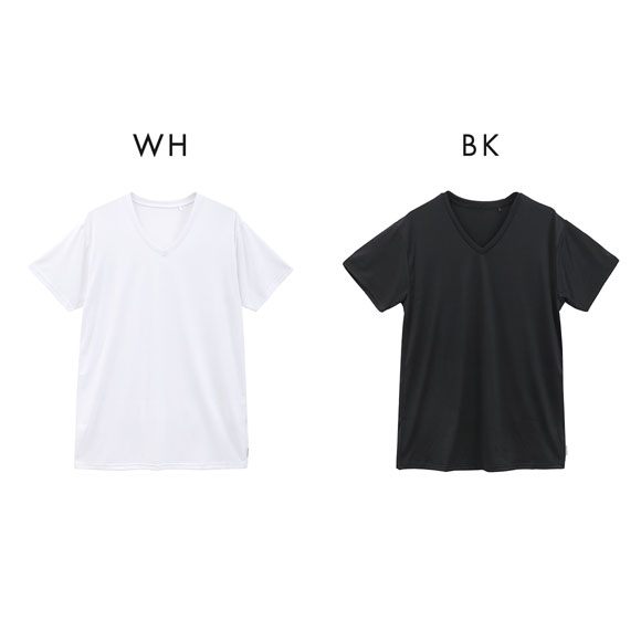 ファイテン Phiten アクアチタン採用 Vネック 半袖 Tシャツ メンズ インナー ショートスリーブ