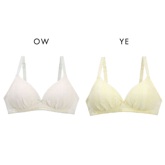 カジュアルフィーリング 縦レース ノンワイヤーブラ レディース リラクシング ワイヤレスブラ 単品 Casual Feeling