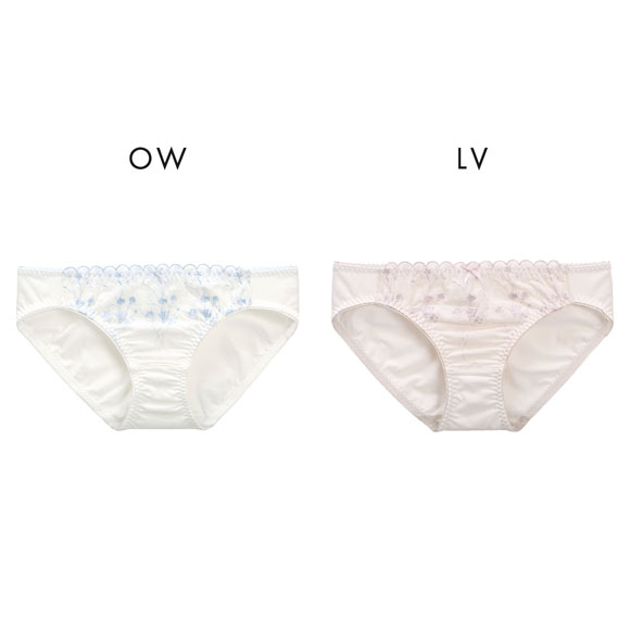 カジュアルフィーリング コットン 刺しゅうレース リラクシング ペアショーツ レディース ノーマルショーツ 単品 Casual Feeling