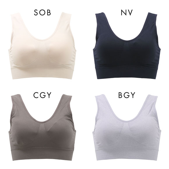 下からはけるブラ ハーフトップ ノンワイヤー ブラジャー ナイトブラ