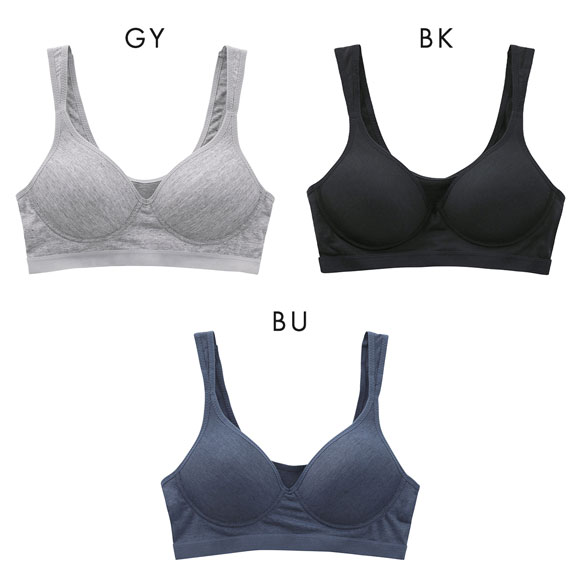 Every Day Fit Bra エブリデイフィットブラ ノンワイヤー ブラジャー レディース 綿混 やわらかカップ 単品