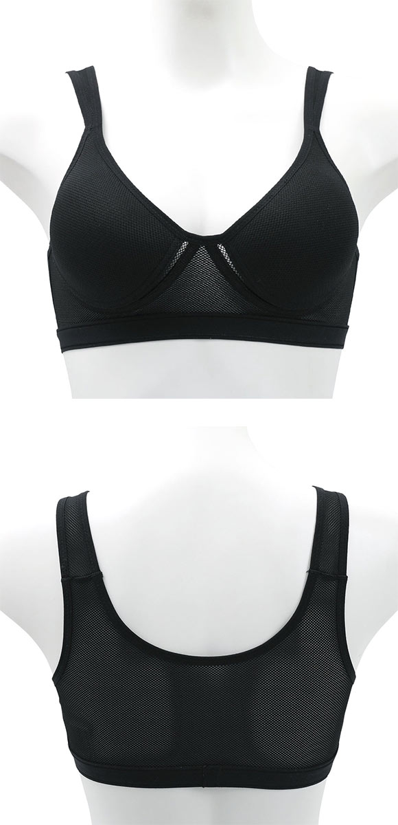 Sporty Fit Bra スポーティフィットブラ スポーツブラ モールドカップ 制菌加工 アンダーメッシュ 単品