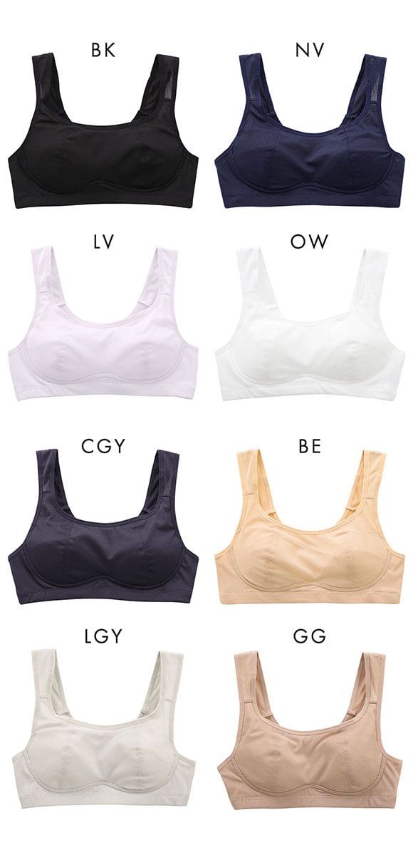 Sporty Fit Bra スポーティフィットブラ 吸水速乾 上胸押さえ スポーツブラ ハーフトップブラ 単品