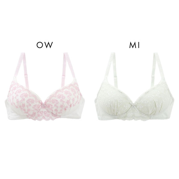 カジュアルフィーリング コットンレース ノンワイヤー ブラジャー レディース リラクシング Casual Feeling