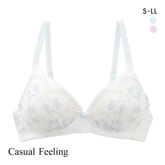 カジュアルフィーリング ブーケチュール ノンワイヤー ブラジャー レディース リラクシング Casual Feeling