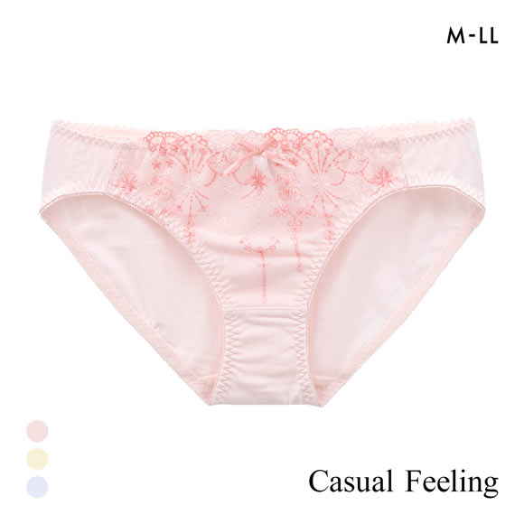 カジュアルフィーリング シフォン刺繍レース ペアショーツ レディース ノーマルショーツ スタンダード Casual Feeling