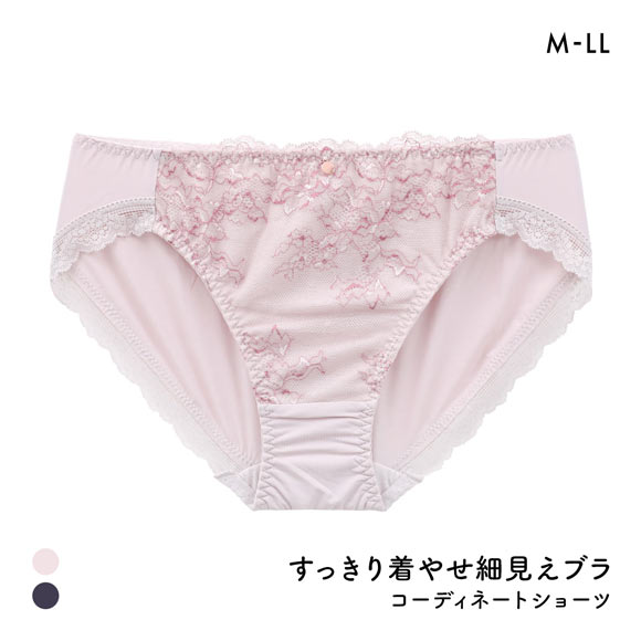 スッキリ細見えブラ ペアショーツ レディース スタンダード ノーマル M L LL 大きいサイズ