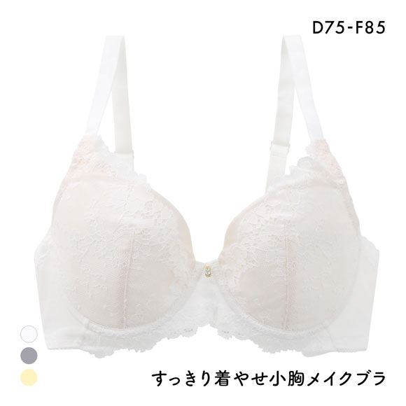 すっきり着やせ 小胸メイクブラ 3/4カップ ブラジャー レディース DEF