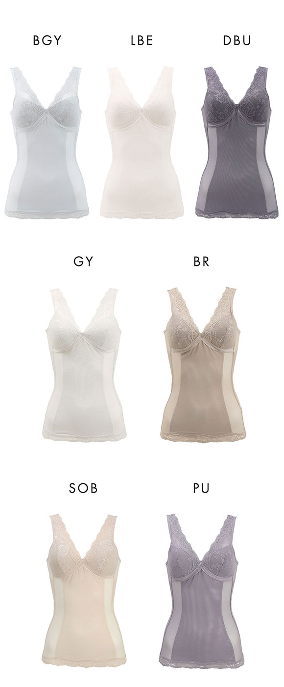 下からはけるブラシェイパー ボディシェイパー タンクトップ モールドカップ ノンワイヤー ブラトップ 補正下着