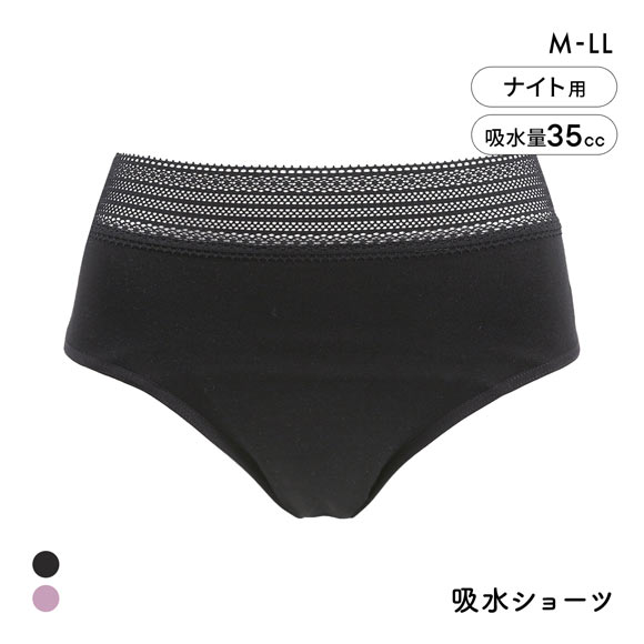 アッ！モーレ 夜用 吸水ショーツ 約35cc対応 抗菌防臭 軽失禁 尿モレ 羽根つき対応 フェムテック