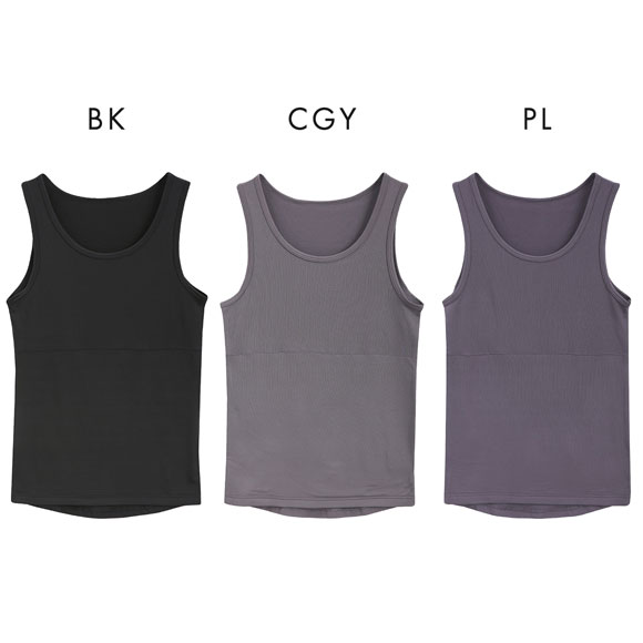 着るホカロン お腹当て付き タンクトップ レディース インナー 保温 蓄熱 裏微起毛 ストレッチ 大きいサイズ