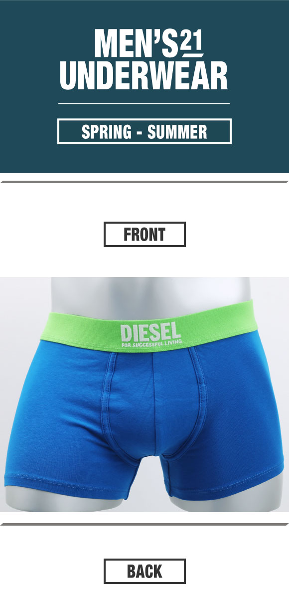 ディーゼル DIESEL MENS UMBX-DAMIEN BOXERS ボクサーパンツ コットンストレッチ メンズ 前とじ