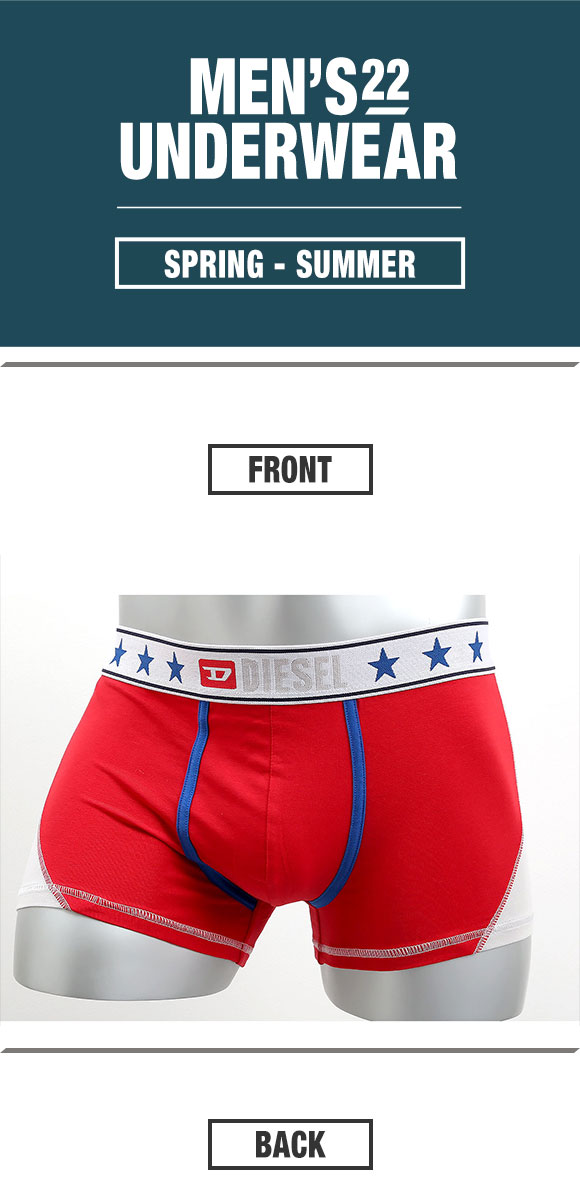 ディーゼル DIESEL MENS UMBX-DAMIEN ボクサーパンツ メンズ 前とじ コットンストレッチ