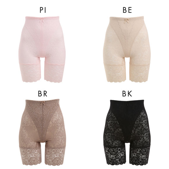 補正下着 ガードル レーシー ロングガードル 花柄