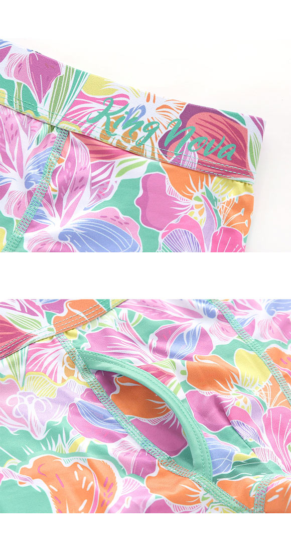 キングノバ トロピカル柄 ボクサーパンツ メンズ 前開き M L LL ストレッチ プリント 大きいサイズ KING NOVA