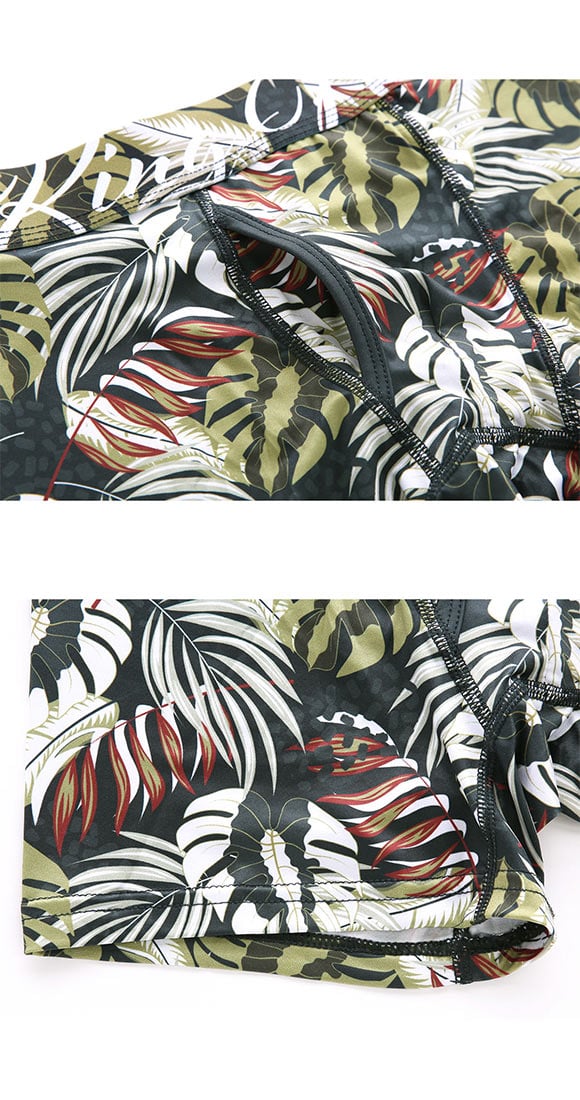 キングノバ ボタニカル柄 ボクサーパンツ メンズ 前開き M L LL ストレッチ プリント 大きいサイズ 贈り物 ギフト KING NOVA