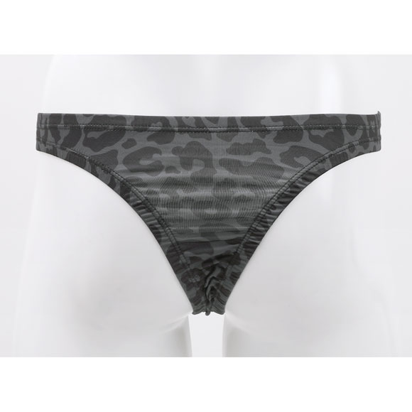 キングノバ ヒョウ柄 Tバック ビキニ パンツ メンズ 前とじ M L LL ストレッチ プリント 大きいサイズ KING NOVA