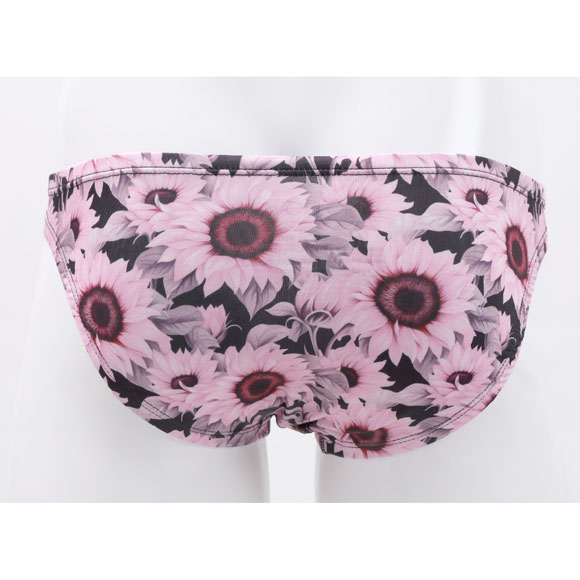 キングノバ ひまわり柄 ビキニ フルバック メンズ 前とじ M L LL パンツ ブリーフ ブーメラン KING NOVA クリスマス バレンタイン