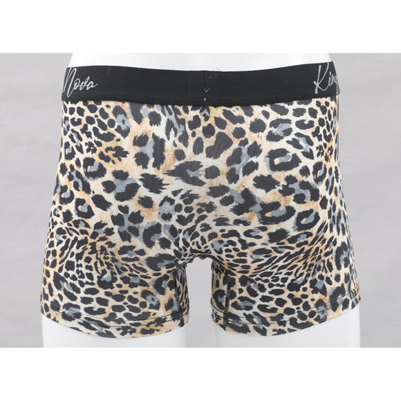 キングノバ ヒョウ ボクサーパンツ メンズ 前あき M L LL ストレッチ