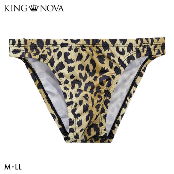 キングノバ ヒョウ ビキニ フルバック メンズ 前とじ M L LL パンツ