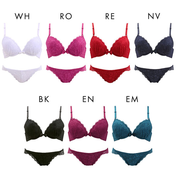シンプルレース 谷間マックスブラ ブラジャー ショーツ セット 盛りブラ 谷間ブラ バックレース
