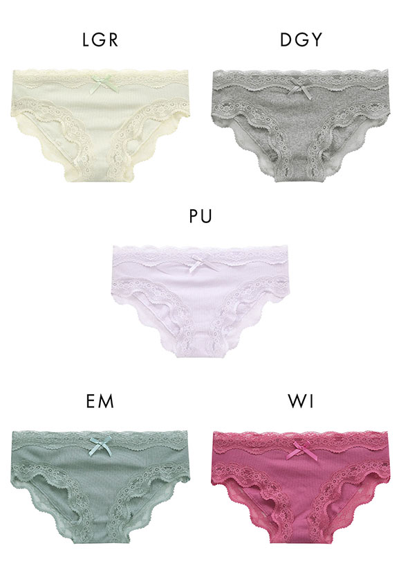 ショーツ ノーマル リブ素材 ストレッチコットン 単品