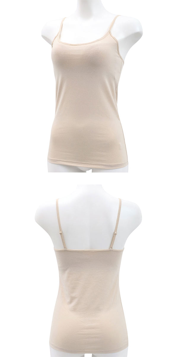 カップ内蔵 キャミソール カップ付き シンプル 無地 ベーシック