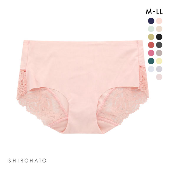 レディース シームレス ボクサー 無地 バックレース 単品