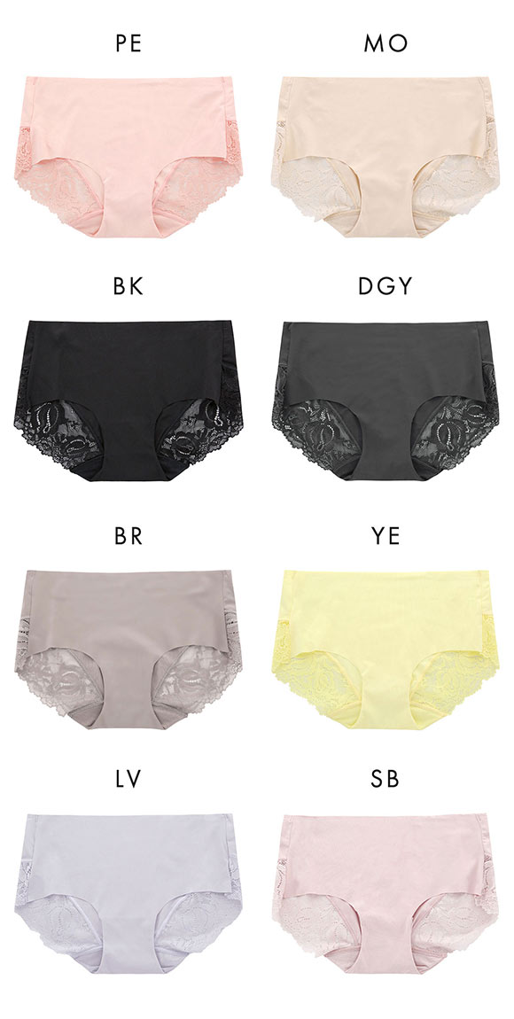 レディース シームレス ボクサー 無地 バックレース 単品