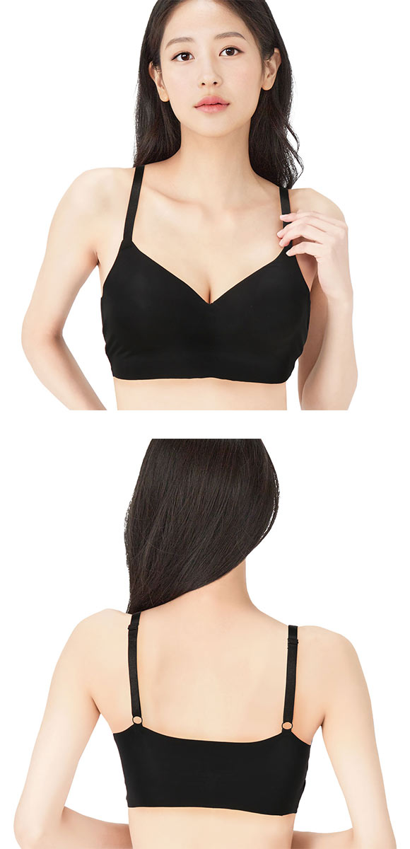 ブラジャー ノンワイヤー 新感覚やみつきブラ ワイヤレスブラ しっとりなめらか 単品