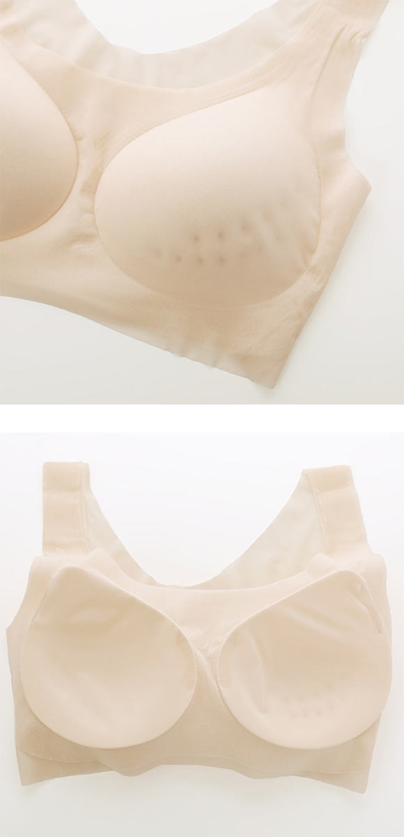 涼感SWITCH 接触冷感 メッシュ高通気 ノンワイヤーブラ M L LL 薄くて軽い ひびきにくい 高通気 涼しい 通気性 むれにくい