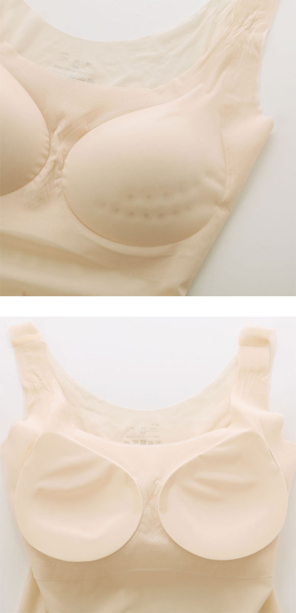 涼感SWITCH 接触冷感 メッシュ高通気 カップ付きタンクトップ  M L LL ブラトップ インナー 薄くて軽い ひびきにくい