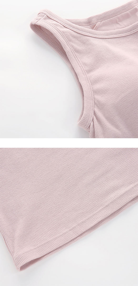 カップ内蔵 アメリカンスリーブ リブタンクトップ カップ付きインナー シンプル 無地 ベーシック レディース