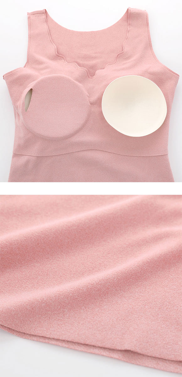 ぬくもRich 両面起毛 カップ付きタンクトップ あったかブラトップ インナー レディース 裏起毛 温活 冷え対策 寒さ ストレッチ