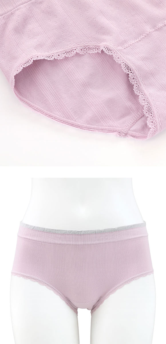 マイティショーツ 柄ニット生地 スタンダードショーツ リブ ストレッチ 大きいサイズ