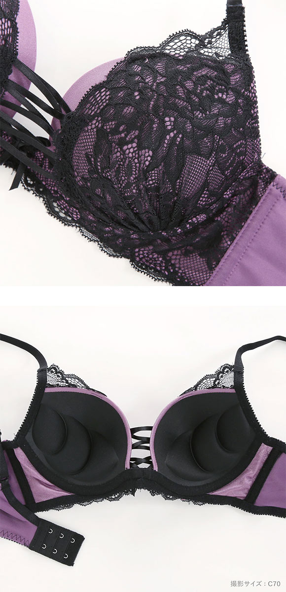 スパイシー ブラジャー ショーツ セット 編上げストレッチレース