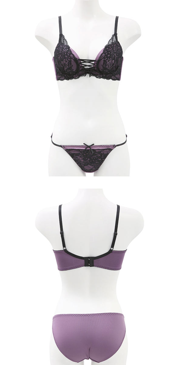 スパイシー ブラジャー ショーツ セット 編上げストレッチレース SPICY
