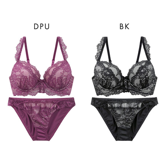 スパイシー 脇高 編み上げレースアップ ビスチェ風 ブラセット BCD65