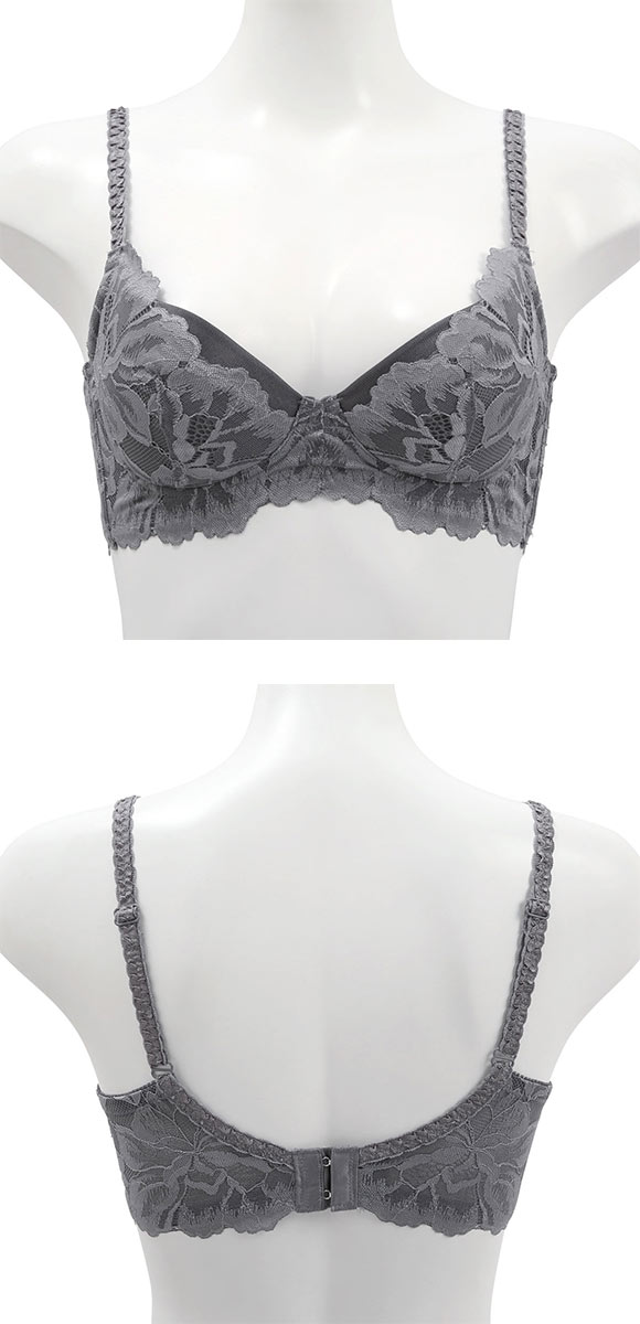 ブラジャー ふっくら谷間メイクブラ 脇高 ノンワイヤー 単品