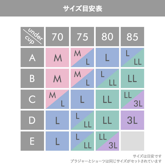 ルルモアナ ネコシフォン ノンワイヤー ブラセット M L LL ブラジャー ショーツ セット ワイヤレス LULUMOANA