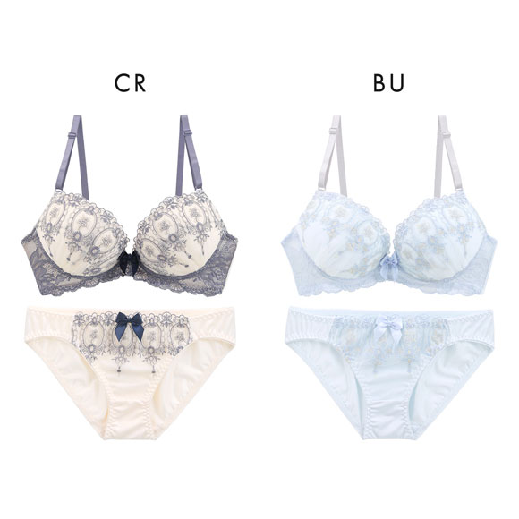 ピュアシェリ クラシカルレース ブラショーツセット 盛りブラ 谷間ブラ PURECHERIE