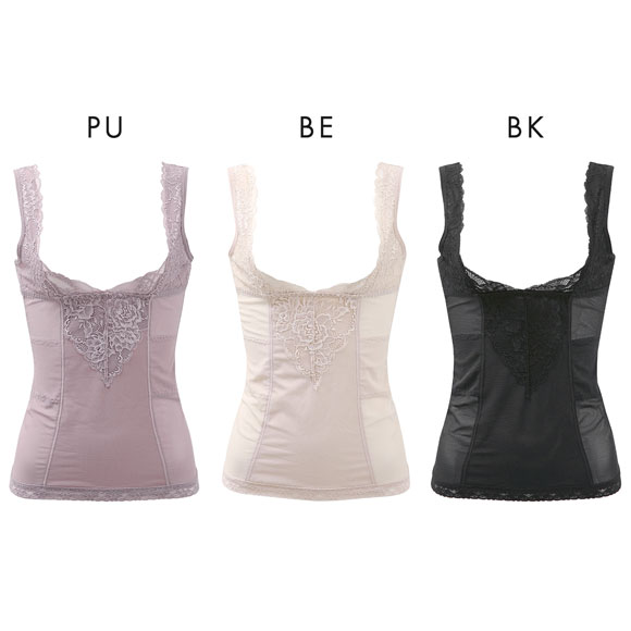 スタイルアップ 補正インナー 補正下着 ボディシェイパー 花柄レース