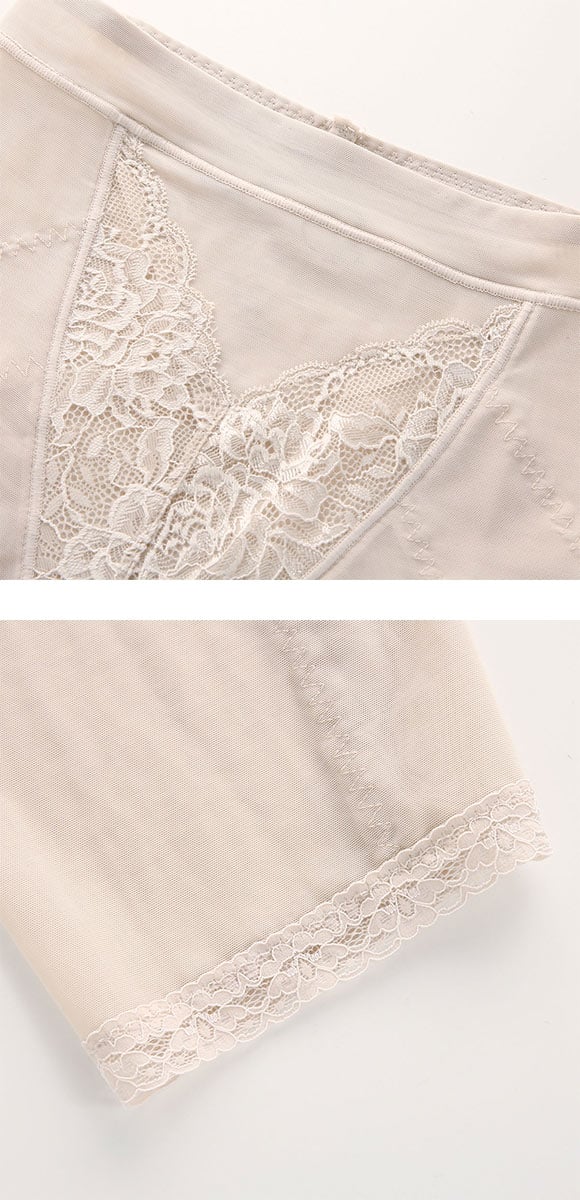 スタイルアップ 補正ガードル レーシー ロングガードル 花柄レース