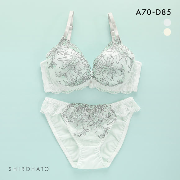 ピュアシェリ PURECHERIE ブラジャー ショーツ セット 脇高 花柄チュールレース ブラショーツセット アンダー大きいサイズ