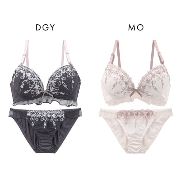 ピュアシェリ ブラジャー ショーツ セット 脇高 ラメチュール アンダーフリル PURECHERIE