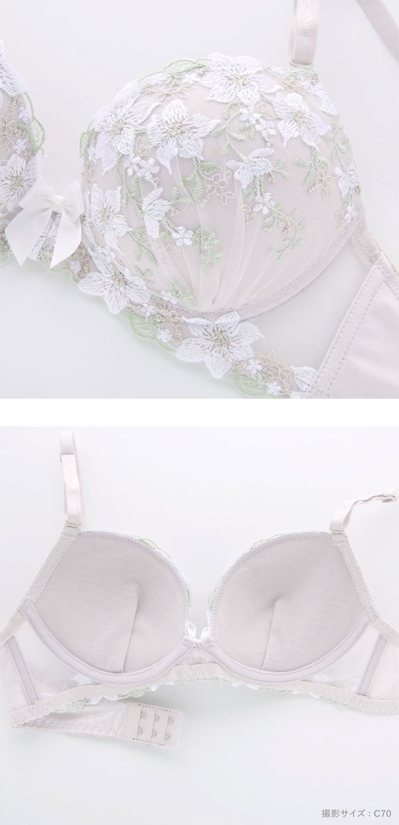 ロマンティックドール ブラショーツセット ラメ入花柄チュールレース Romantic doll