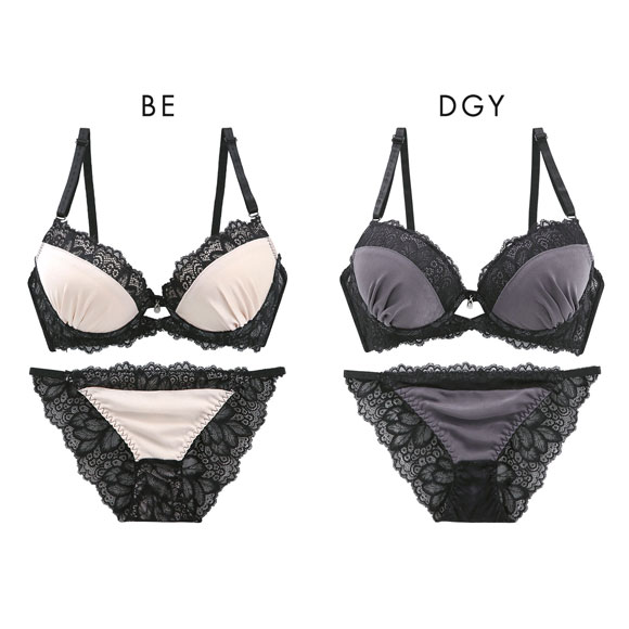 ルルモアナ マットサテンレース ブラセット BCD ブラジャー ショーツ セット LULUMOANA