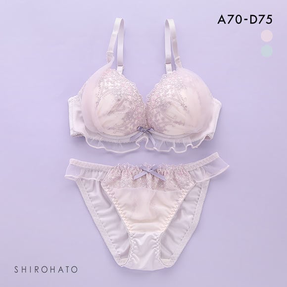 ピュアシェリ ラメチュールベール ブラセット ABCD ブラジャー ショーツ セット 谷間 L字 脇寄せ 盛り PURECHERIE