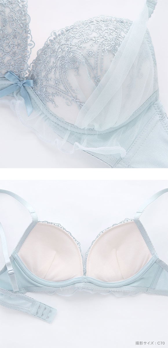 ピュアシェリ ラメチュールベール ブラセット ABCD ブラジャー ショーツ セット 谷間 L字 脇寄せ 盛り PURECHERIE